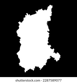 Lubusz Voivodeship map, province of Poland. Vector illustration.