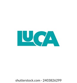 LUCA name lettering typhography text illustration vector