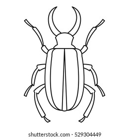 Lucanus cervus beetle icon. Outline illustration oflucanus cervus beetle vector icon for web