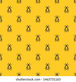 Lucanus cervus pattern seamless vector repeat geometric yellow for any design