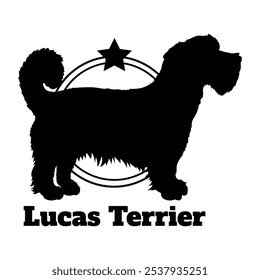 Lucas Terrier. dog silhouette,  dog, dog breeds, logo, vector, silhouette, logo design, animal, illustration, icon, sign, design, black,  symbol, pet