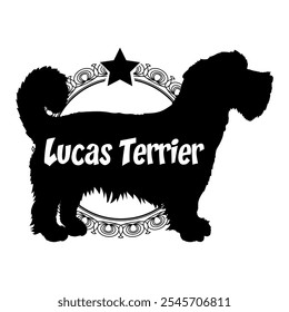 Lucas Terrier dog silhouette, dog, dog breeds,  vector, silhouette, logo design, animal, illustration, icon, sign, black, pet