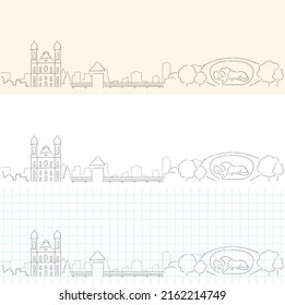 Lucerne Hand Drawn Profile Skyline