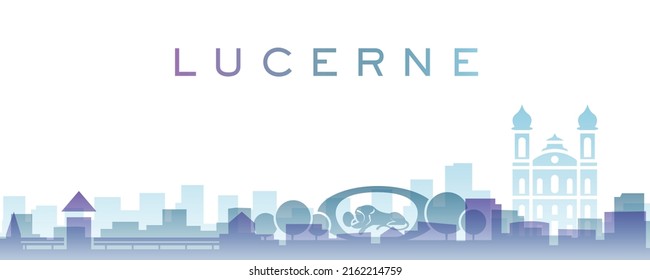 Lucerne Transparent Layers Gradient Landmarks Skyline