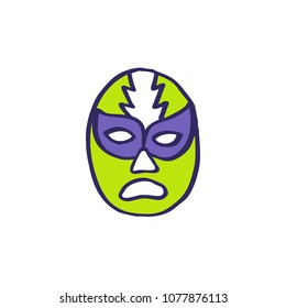 lucha libre, luchador mexican wrestling mask doodle icon