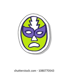 lucha libre, luchador mexican wrestling mask doodle icon