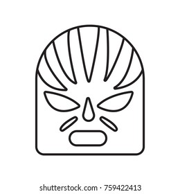 Lucha libre, mexican wrestling mask icon outline