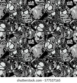 Lucha Libre Seamless Pattern. Mexican Wrestler background