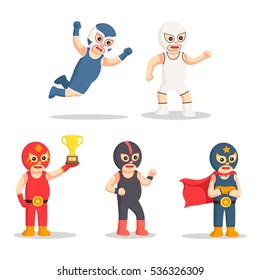 lucha libre wrestler set