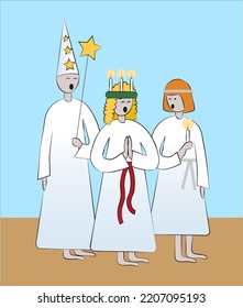 Lucia, a swedish tradition celebrated the 13th of December. Singing christmas carols.
