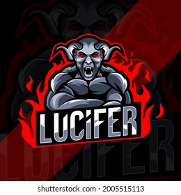 Lucifer mascot logo esport template design