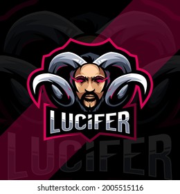 Lucifer mascot logo esport template design