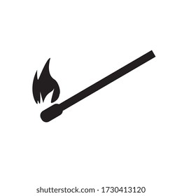 Lucifer match sign, symbol, Vector pictogram