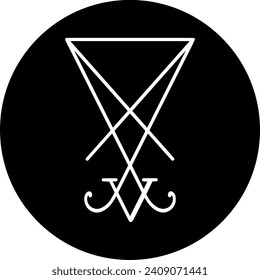 Lucifer Sigil Seal Satan True Grimoire Insignia Logo Icon Sign Symbol Emblem Badge Transparent No Background Vector EPS PNG Clip Art svg