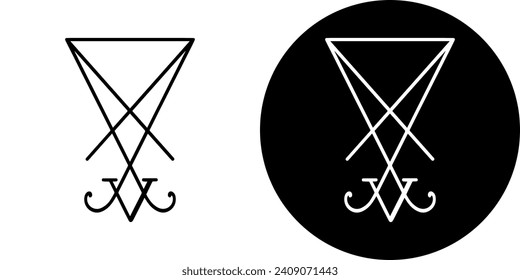 Lucifer Sigil Seal Satan True Grimoire Insignia Logo Icon Sign Symbol Emblem Badge Transparent No Background Vector EPS PNG Clip Art svg