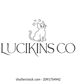 Lucikins co cat logo for commercial use