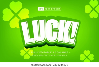 Luck 3d style editable text effect - game theme
