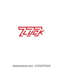 Suerte 777 idea de logotipo de número.