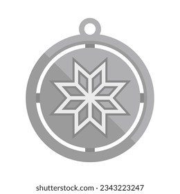 Luck amulet icon flat vector. Esoteric bead. Mystical magic isolated