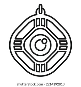 Luck amulet icon outline vector. Esoteric bead. Mystical magic