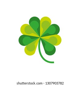 luck clover leafs isolated icon