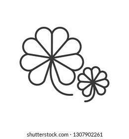 luck clovers leafs isolated icon