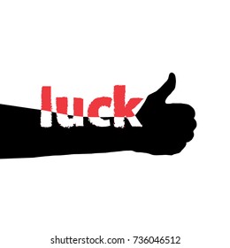 luck concept. hand and beavers. on white isolated background. illustration