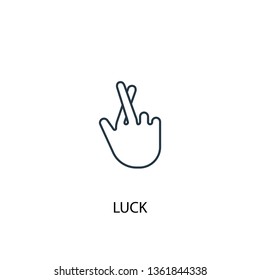 luck concept line icon. Simple element illustration. luck concept outline symbol design. Can be used for web and mobile UI/UX