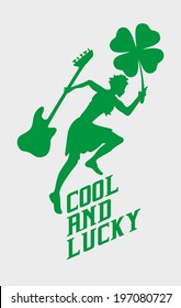 luck cool girls vector art