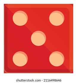 Luck dice icon cartoon vector. Casino machine. Luck bar