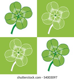 A luck four leaf seamless - vector illustration. You can use it to fill your own background.