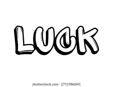 Luck, graffiti vector font
Vector font word on a white background