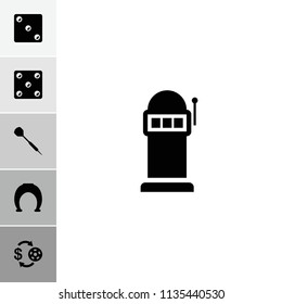 Luck icon. collection of 6 luck filled icons such as casino chip and money, horseshoe, dart, dice. editable luck icons for web and mobile.