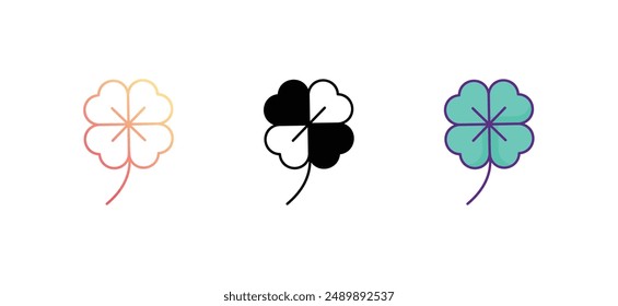 Luck icon design with white background stock illustration