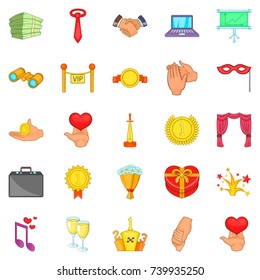 Luck icons set. Cartoon set of 25 luck vector icons for web isolated on white background