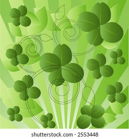 luck of the Irish clover background vector