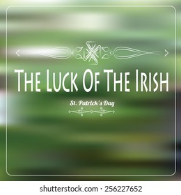 the luck of the irish over green degrade background