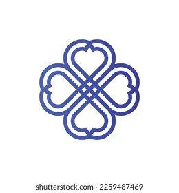 luck logo four leaf clover luck symbol basic