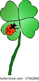 Luck on luck - Graphical representation of a lucky charm on top of another charm lucky 