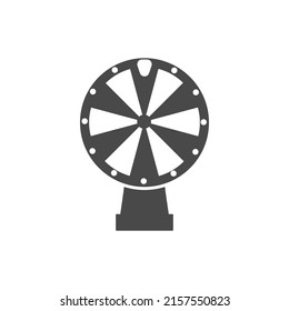 Luck roulette, fortune wheel, spin vector icon 