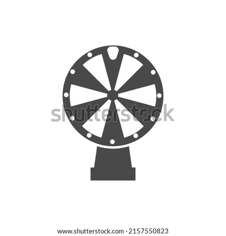 Luck roulette, fortune wheel, spin vector icon 
