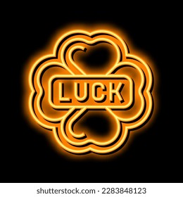 luck slot game neon light sign vector. luck slot game illustration