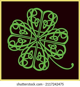 luck tile with clover pattern inside irish style