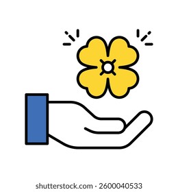 Luck vector filled outline icon. EPS 10 file