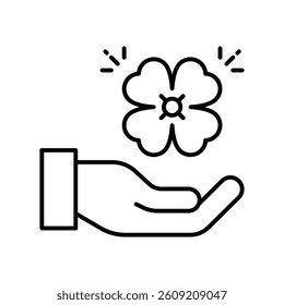 Luck vector outline icon. EPS 10 file