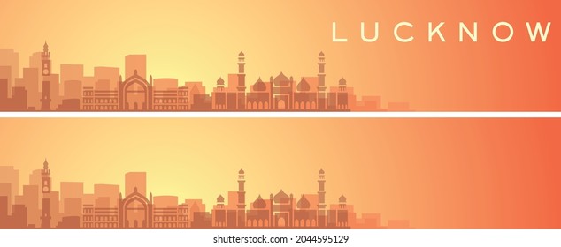 Lucknow Beautiful Skyline Scenery Banner