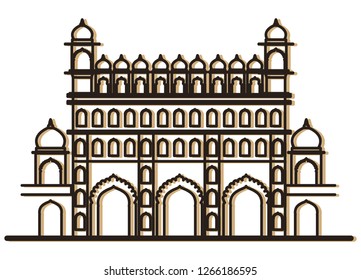 Lucknow City - Bara Imambara Icon as EPS 10 File 