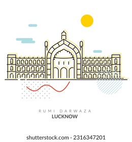 Lucknow City - Rumi Darwaza Icon as EPS 10 File