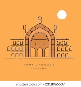 Lucknow City - Rumi Darwaza Icon as EPS 10 File