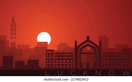 Lucknow Low Sun Skyline Scene